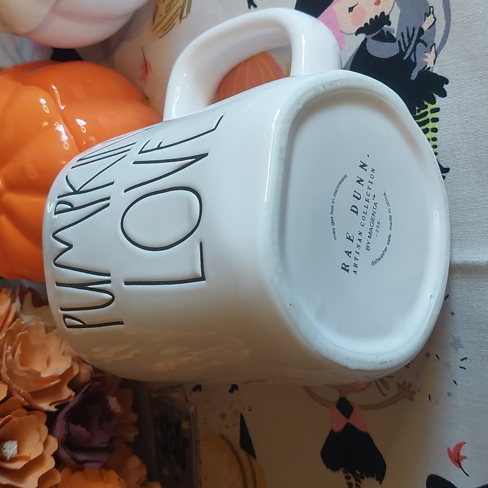Pumpkin Love Rae Dunn by Magenta Ceramic Halloween Mug NEW - Picture 4 of 4